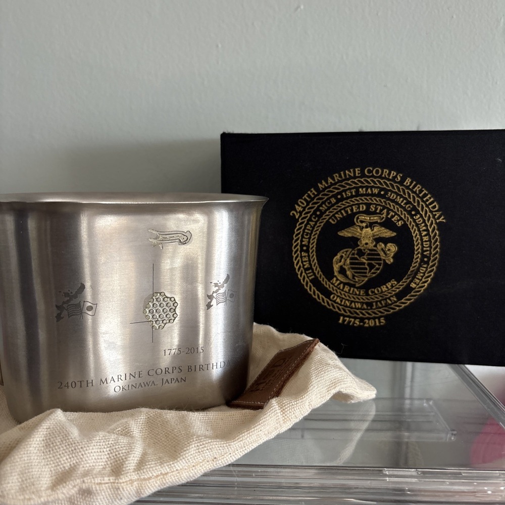 USMC 240th Marine Corps Birthday Canteen Cup Okinawa Japan III MEF With Box